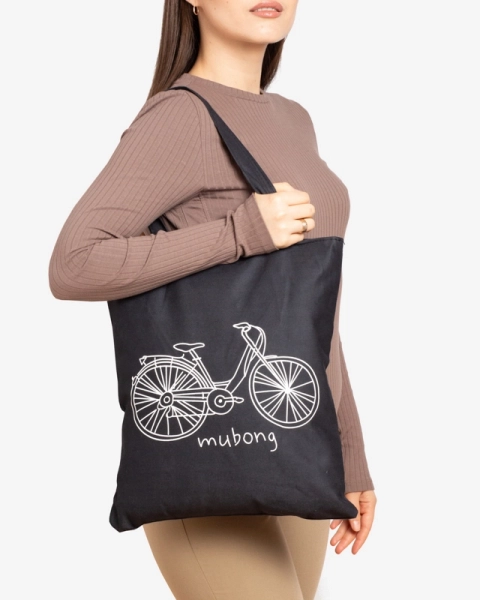 Royalfashion Sac en matériau avec impression blanche