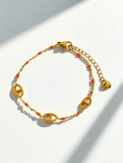 Aurelia Perseus - bracelet doré élégant avec motif géométrique