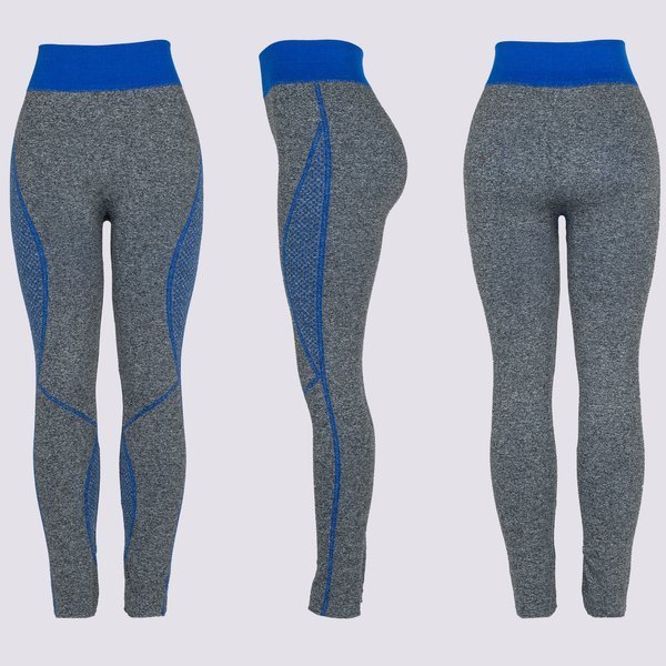 Guêtres grises avec inserts bleus - Pantalon 1