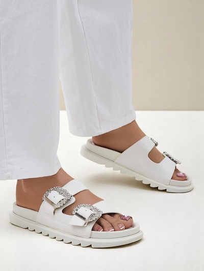 Royalfashion mules pour femmes à boucles Mrs Aurora