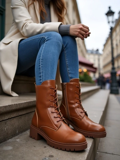 Royalfashion Bottes à lacets Bumalo pour femme