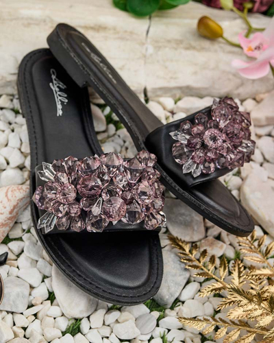 Royalfashion Tongs Loberra à strass pour femmes