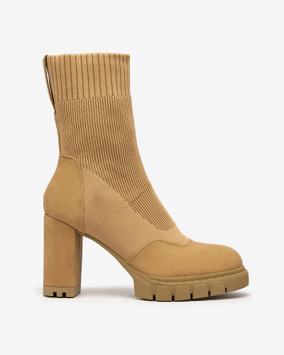 Royalfashion Bottines Flexi de couleur camel