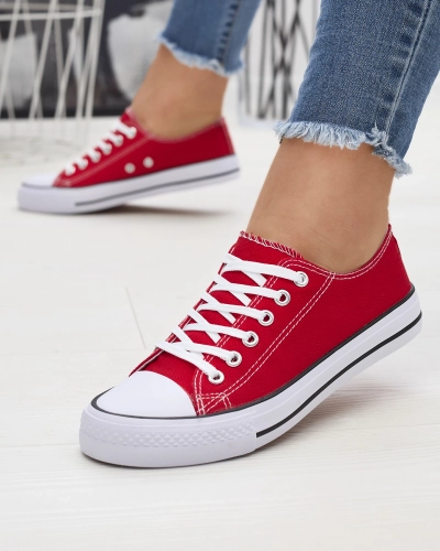 Rouge Baskets classiques à lacets pour femme Ogisa - Chaussures