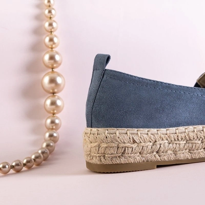 OUTLET Espadrilles femme bleu marine à décor Tinika - Chaussures