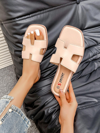 Royalfashion Chaussons à semelle plate pour femmes Eval