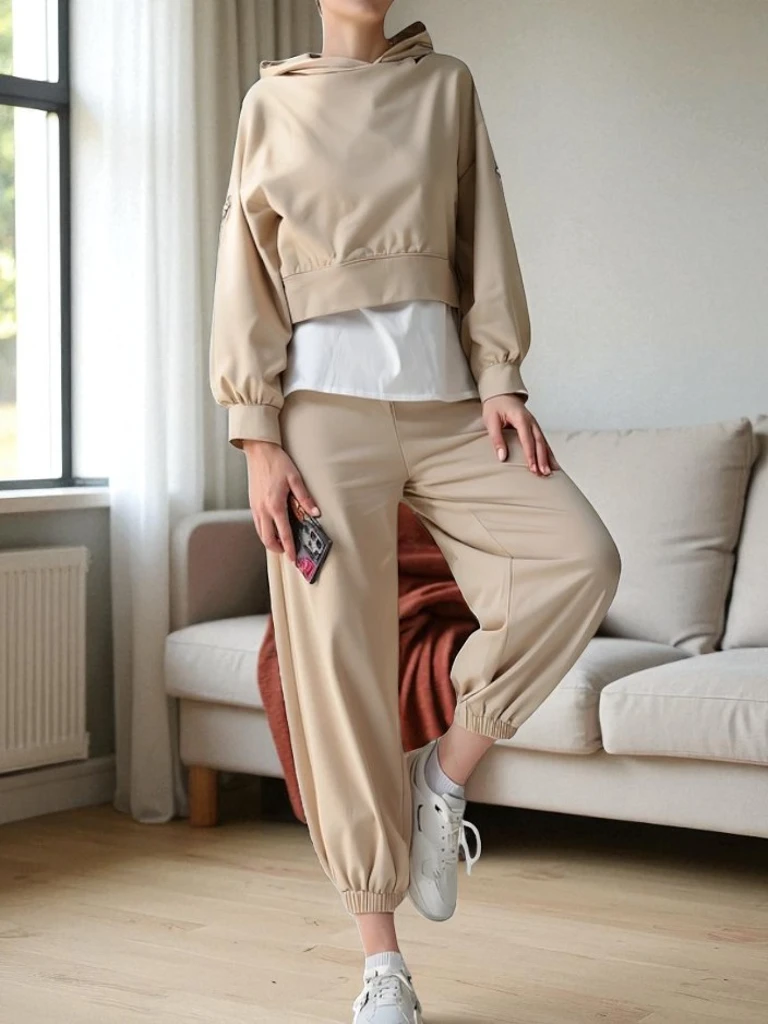 Royalfashion Ensemble en coton pour femmes avec un insert de chemise