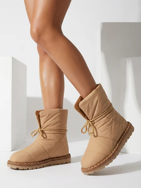 Royalfashion Bottes de neige à enfiler pour femme en marron Nevonsis