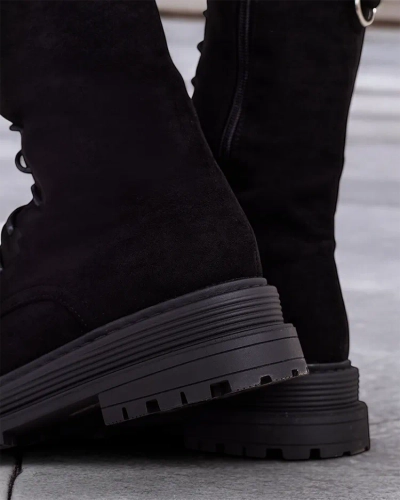 Royalfashion Bottes à lacets pour femmes Werces