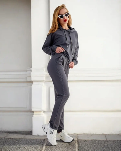 Royalfashion Ensemble de sweatshirt en coton pour femme