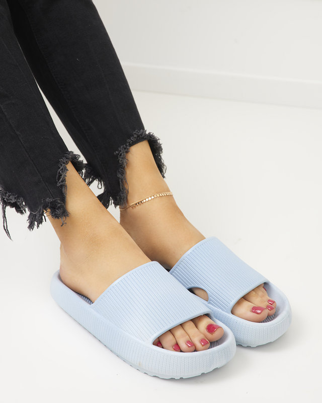 Chaussons en caoutchouc bleu avec gaufrage Olinda - Chaussures