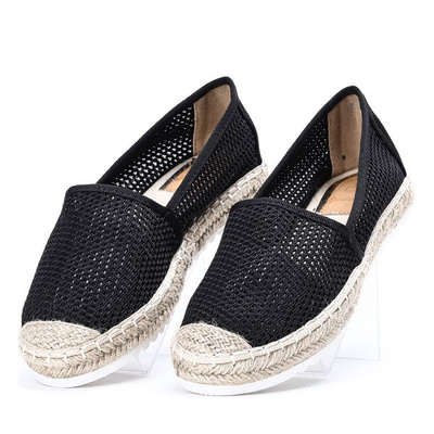 Espadrilles noires en maille Leonie - Chaussures 1