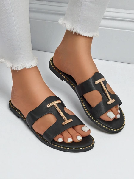 Royalfashion Sandales plates pour femmes Maya Louise