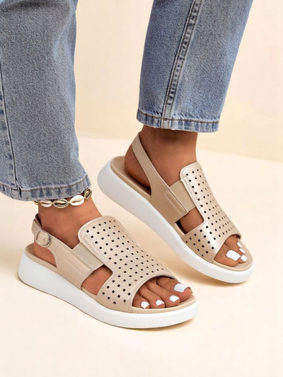 Royalfashion Sandales pour femmes à semelle épaisse BreezyStep