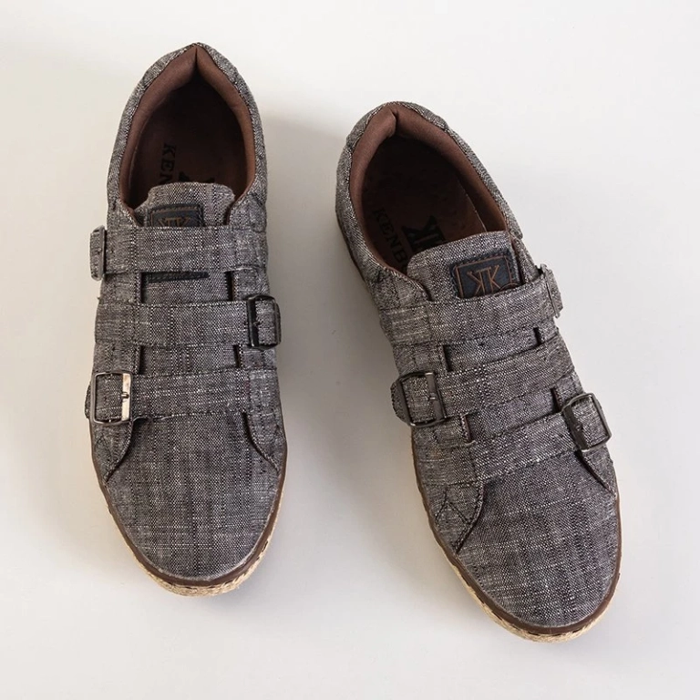 OUTLET Chaussures homme grises à boucles Betta - Footwear