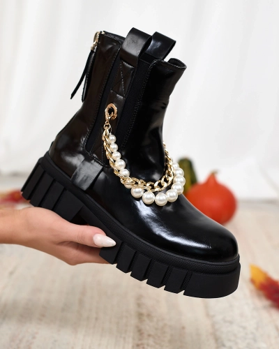 Royalfashion Bottes pour femmes noires Zifosca