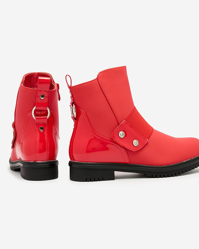 Royalfashion Bottes rouges mates pour femmes Setipfa