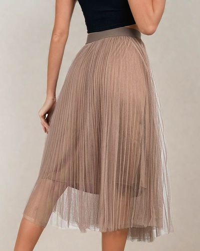 Royalfashion Jupe midi double épaisseur pour femme