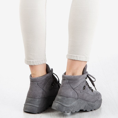 Chaussures de sport grises pour femmes avec une tige haute Paradiso - Chaussures 1