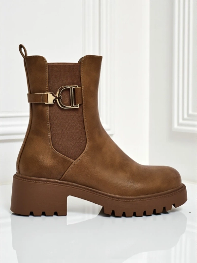 Bottines hautes pour femmes en cuir écologique Ovella