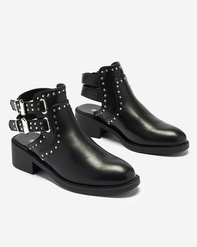 Bottes pour femmes noires avec découpes Dlagona- Footwear