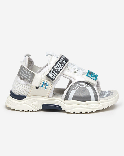 Sandales enfant velcro blanc Wukapi - Chaussures