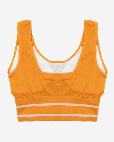 Brassière de sport femme moutarde - Sous-vêtement