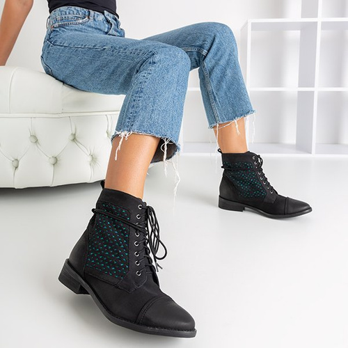 Bottes noires avec une tige ajourée Mistral - Footwear