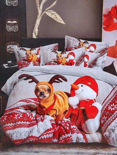 Ensemble de literie de Noël Royalfashion 160x200 complet 3-PIÈCES