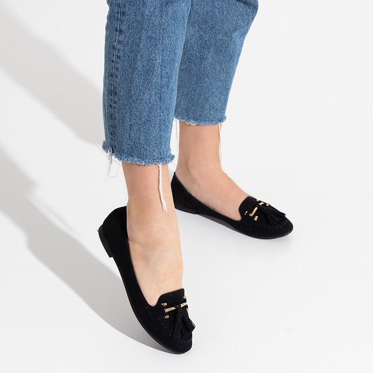 Mocassins à franges Cilive pour femmes noires - Chaussures