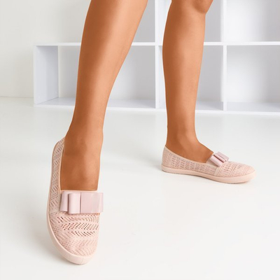 OUTLET Baskets roses ajourées avec nœud Nadin - Footwear