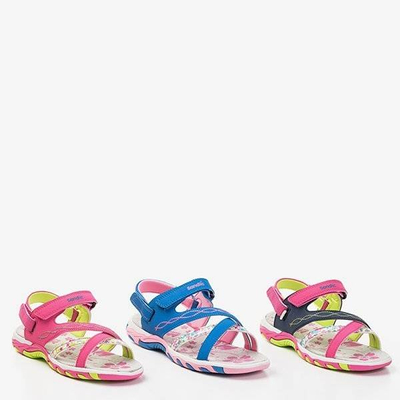 Sandales fille bleu marine et rose Esteban - Footwear