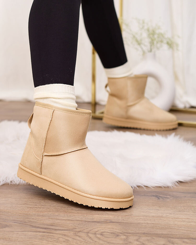 Royalfashion Bottes a'la neige pour femme en beige Regodo