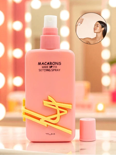 Macarons Spray Fixateur de Maquillage Rose