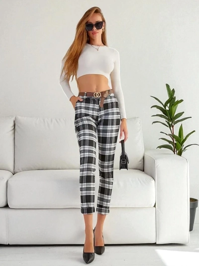 Royalfashion Pantalon en tissu pour femme