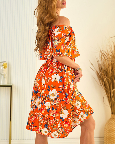 Royalfashion Robe midi à motifs pour femme a'la hiszpanka