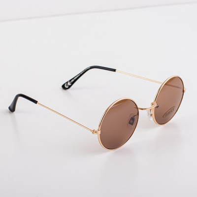 Lunettes de soleil femme en lin marron - Lunettes