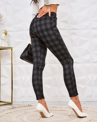 Royalfashion Pantalon teggings à carreaux isolé pour femme