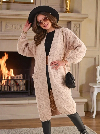 Royalfashion Poncho pull femme tricoté