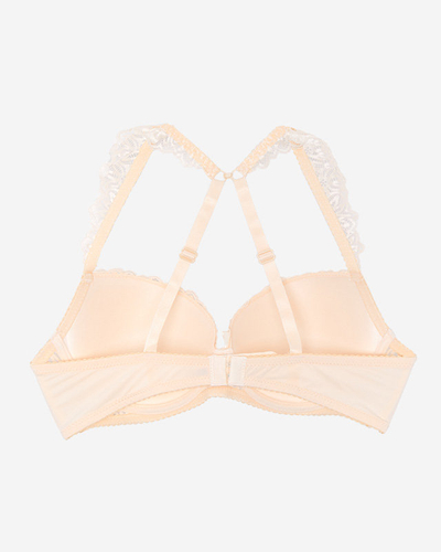 Soutien-gorge femme dentelle beige - Sous-vêtements