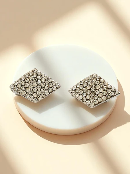 Royalfashion Boucles d’oreilles clips pour femme avec zircon cubique