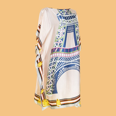 Paréo rose imprimé femme - Vêtements