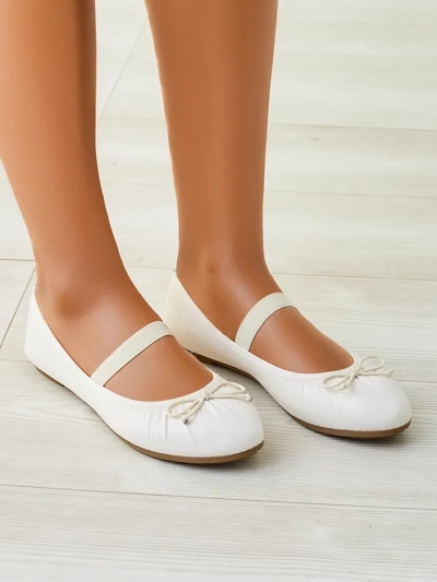 Ballerines Royalfashion pour femmes avec un nœud et élastique Evsal