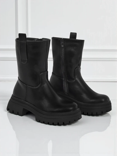 Bottines montantes pour femmes en cuir écologique Scarlet Mist