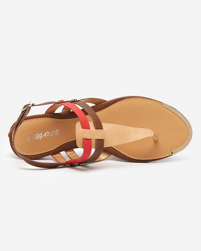 OUTLET Sandales femme marron et rose Sofav- Footwear