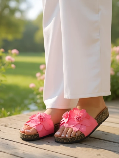 Sandales Royalfashion pour femmes avec fleurs Foules