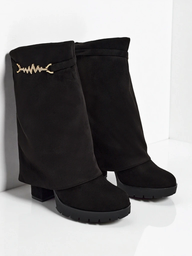Bottines Luna Noires Élégantes pour les Jours Froids