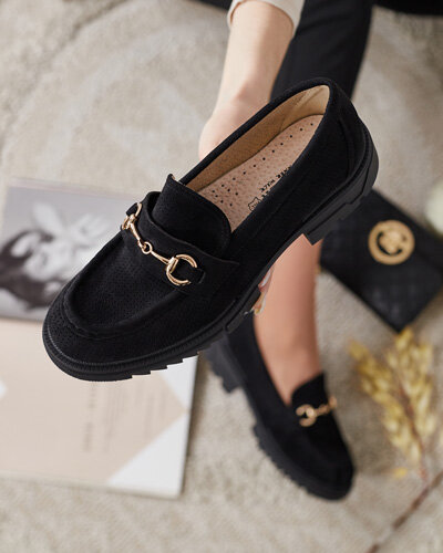 Royalfashion Mocassins ajourés femme avec chaîne Imerila