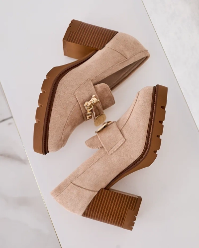 Royalfashion Mocassins à talons hauts pour femme Nezii