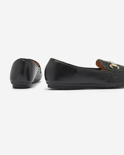 OUTLET Mocassins noirs pour femme avec ornement Sonana- Footwear